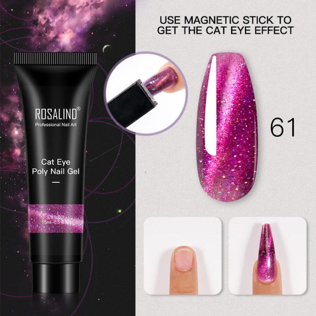 ROSALIND 15ml Poly Extension Nail Gel For Nail Art Manicure nail polish hozanas4life