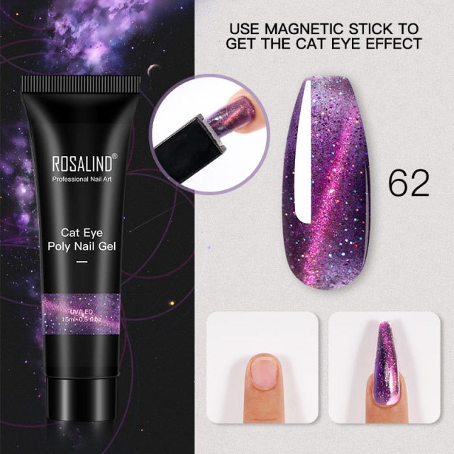 ROSALIND 15ml Poly Extension Nail Gel For Nail Art Manicure nail polish hozanas4life