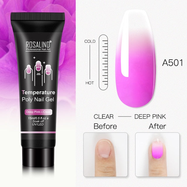 ROSALIND 15ml Poly Extension Nail Gel For Nail Art Manicure nail polish hozanas4life RE09-A501  