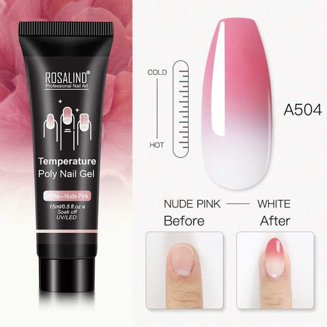 ROSALIND 15ml Poly Extension Nail Gel For Nail Art Manicure nail polish hozanas4life RE09-A504  