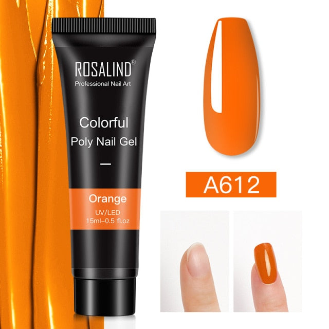 ROSALIND 15ml Poly Extension Nail Gel For Nail Art Manicure nail polish hozanas4life RE09-A612  