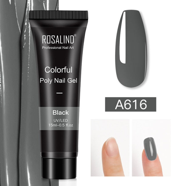 ROSALIND 15ml Poly Extension Nail Gel For Nail Art Manicure nail polish hozanas4life RE09-A616  
