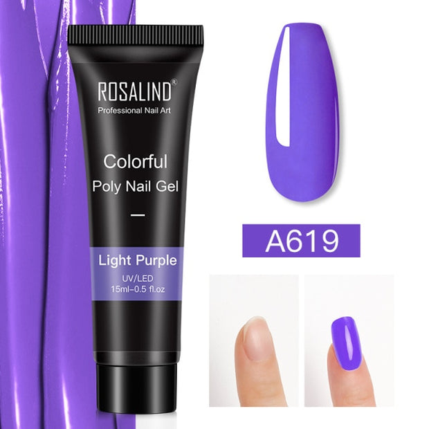 ROSALIND 15ml Poly Extension Nail Gel For Nail Art Manicure nail polish hozanas4life RE09-A619  