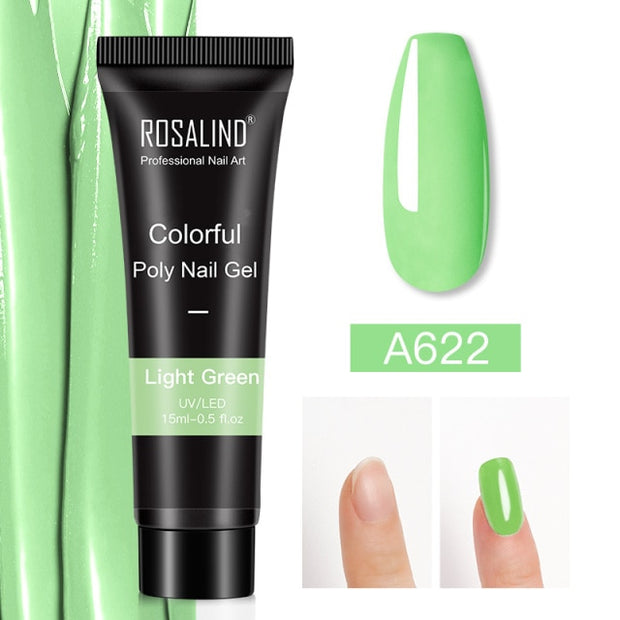 ROSALIND 15ml Poly Extension Nail Gel For Nail Art Manicure nail polish hozanas4life RE09-A622  