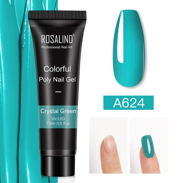 ROSALIND 15ml Poly Extension Nail Gel For Nail Art Manicure nail polish hozanas4life RE09-A624  