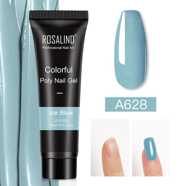 ROSALIND 15ml Poly Extension Nail Gel For Nail Art Manicure nail polish hozanas4life RE09-A628  