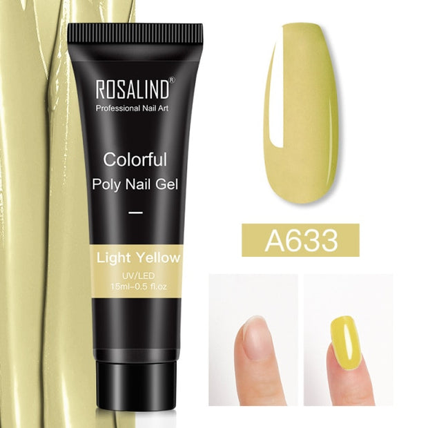 ROSALIND 15ml Poly Extension Nail Gel For Nail Art Manicure nail polish hozanas4life RE09-A633  