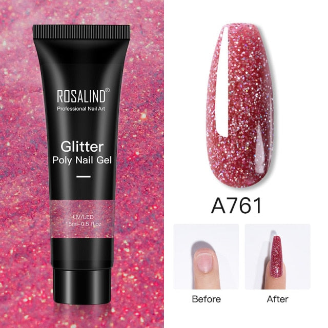 ROSALIND 15ml Poly Extension Nail Gel For Nail Art Manicure nail polish hozanas4life RE09-A761  