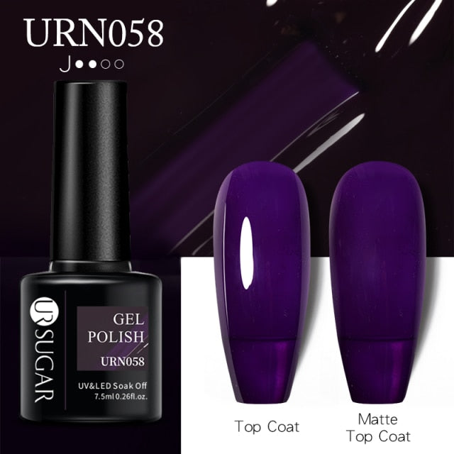 UR SUGAR 7.5ml Dark Purple Gel Nail Polish nail polish hozanas4life URN058  