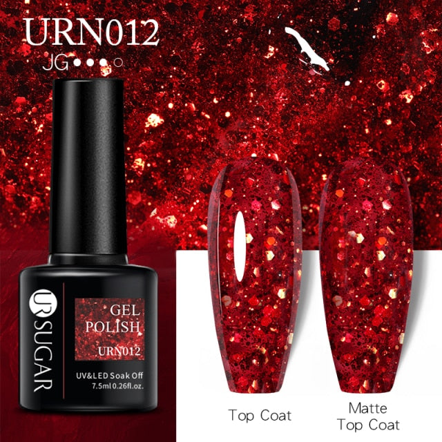 UR Sugar 7.5ML Gel Polish Manicure For Nails Christmas Semi Permanent nail polish hozanas4life URN012  