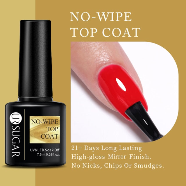 UR Sugar 7.5ML Gel Polish Manicure For Nails Christmas Semi Permanent nail polish hozanas4life Top Coat  