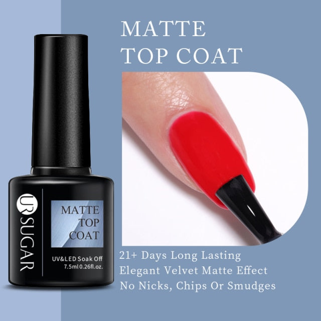 UR Sugar 7.5ML Gel Polish Manicure For Nails Christmas Semi Permanent nail polish hozanas4life Matter Top Coat  