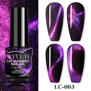 LILYCUTE 7ml Flowing Cat Magnetic Gel Polish Semi Permanent Glitter Magnetic nail polish hozanas4life LC-03  