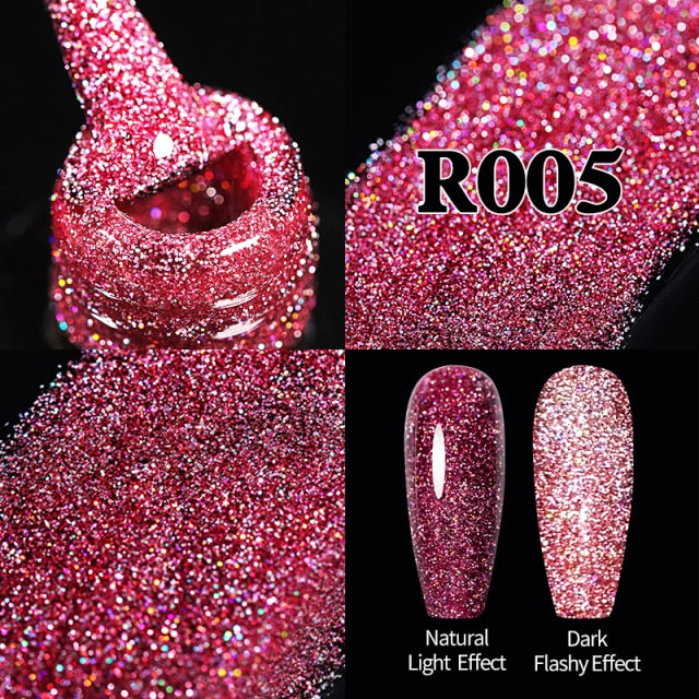 UR SUGAR 7.5ml Reflective Glitter Gel Nail Polish nail polish hozanas4life URR005  