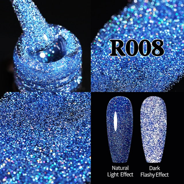 UR SUGAR 7.5ml Reflective Glitter Gel Nail Polish nail polish hozanas4life URR008  