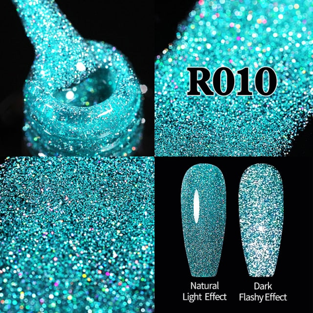 UR SUGAR 7.5ml Reflective Glitter Gel Nail Polish nail polish hozanas4life URR010  