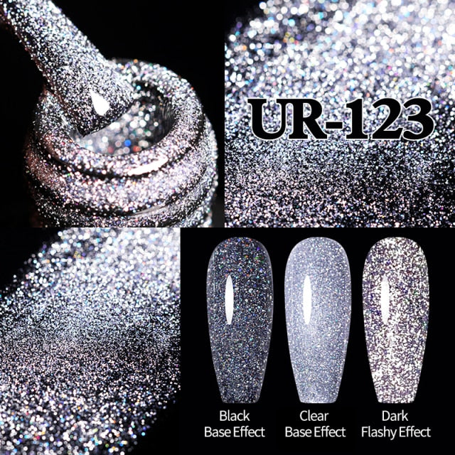 UR SUGAR 7.5ml Reflective Glitter Gel Nail Polish nail polish hozanas4life UR-123  