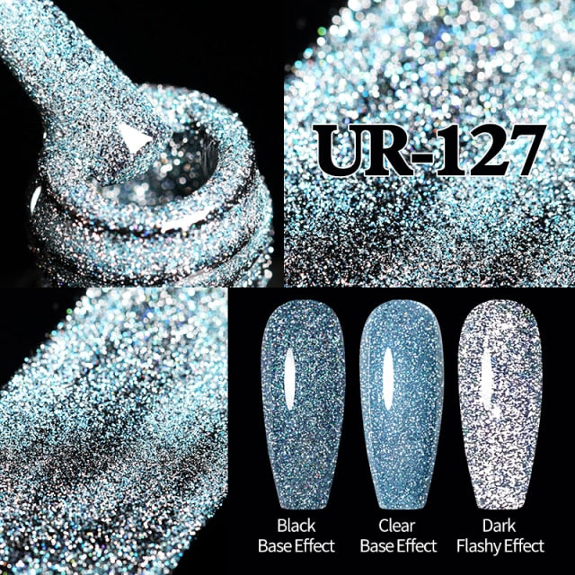 UR SUGAR 7.5ml Reflective Glitter Gel Nail Polish nail polish hozanas4life UR-127  