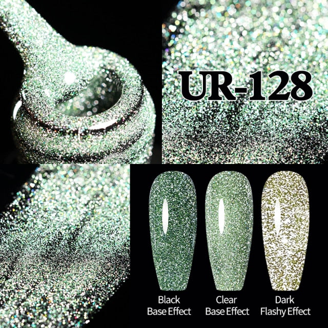 UR SUGAR 7.5ml Reflective Glitter Gel Nail Polish nail polish hozanas4life UR-128  