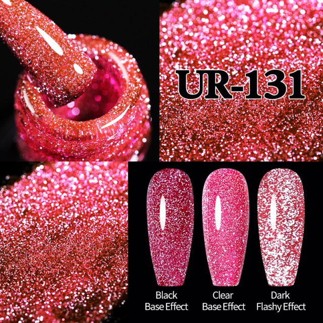 UR SUGAR 7.5ml Reflective Glitter Gel Nail Polish nail polish hozanas4life UR-131  