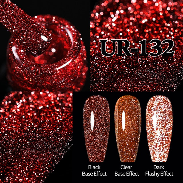 UR SUGAR 7.5ml Reflective Glitter Gel Nail Polish nail polish hozanas4life UR-132  