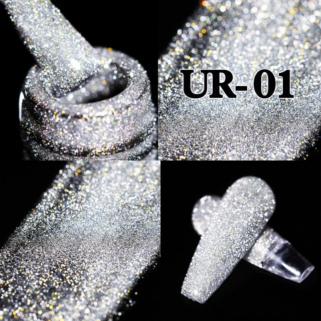 UR SUGAR 7.5ml Reflective Glitter Gel Nail Polish nail polish hozanas4life UR-01  