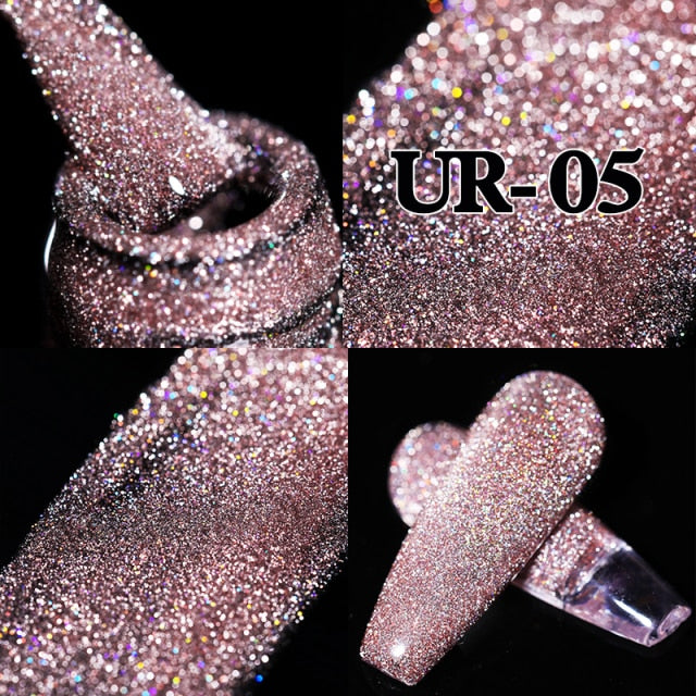 UR SUGAR 7.5ml Reflective Glitter Gel Nail Polish nail polish hozanas4life UR-05  