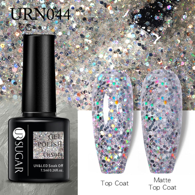 UR SUGAR 7.5ml Reflective Glitter Gel Nail Polish nail polish hozanas4life URN044  