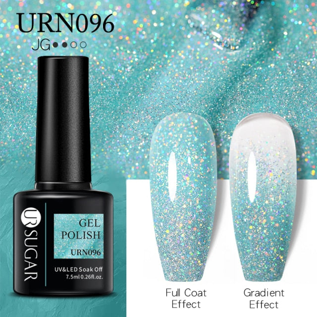UR SUGAR 7.5ml Reflective Glitter Gel Nail Polish nail polish hozanas4life URN096  