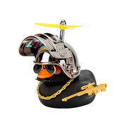 Duck in the Car Interior Decoration Yellow Duck with Helmet for Bike Motor Spring Riding Toys hozanas4life Yellow Airscrew 01  