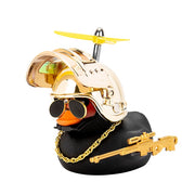 Duck in the Car Interior Decoration Yellow Duck with Helmet for Bike Motor Spring Riding Toys hozanas4life Yellow Airscrew 04  