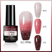 LILYCUTE Thermal Nail Gel Polish 3 Layers Temperature Shiny Color nail polish hozanas4life LC-W06  