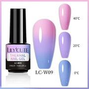 LILYCUTE Thermal Nail Gel Polish 3 Layers Temperature Shiny Color nail polish hozanas4life LC-W09  