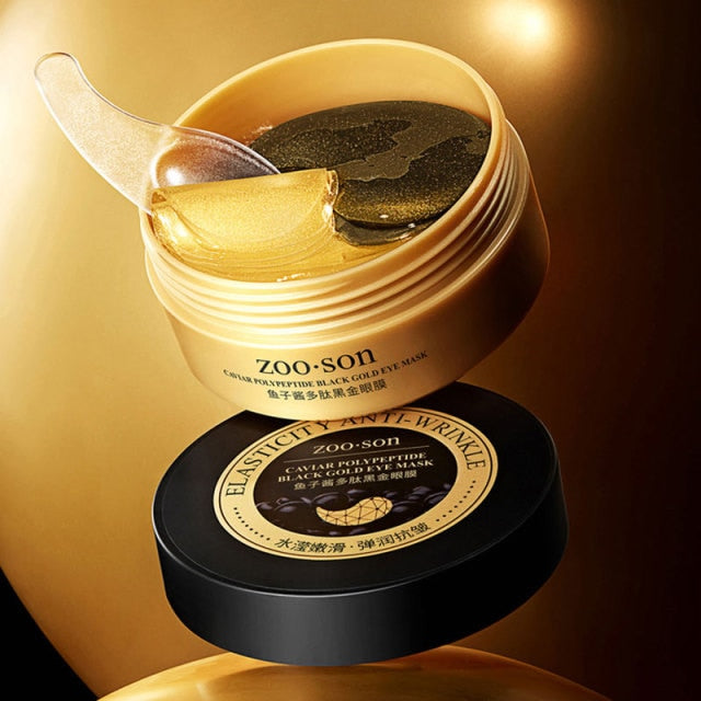 60 Pcs Avocado Collagen Mask Natural Moisturizing Gel Eye Patches Remove Dark Circles  hozanas4life black caviar 2  