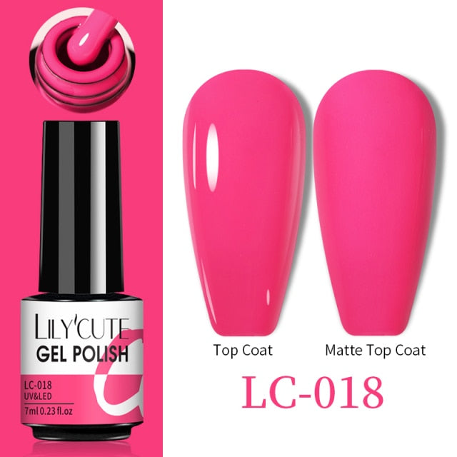 LILYCUTE Thermal Nail Gel Polish 3 Layers Temperature Shiny Color nail polish hozanas4life LC-018  