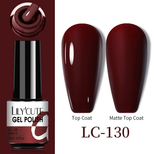 LILYCUTE Thermal Nail Gel Polish 3 Layers Temperature Shiny Color nail polish hozanas4life LC-130  