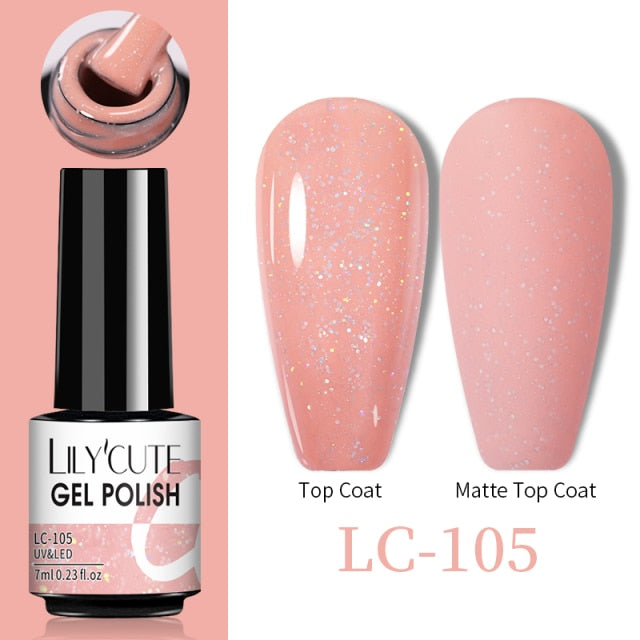 LILYCUTE Thermal Nail Gel Polish 3 Layers Temperature Shiny Color nail polish hozanas4life