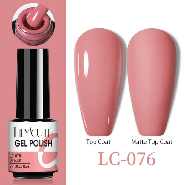 LILYCUTE Thermal Nail Gel Polish 3 Layers Temperature Shiny Color nail polish hozanas4life LC-076  