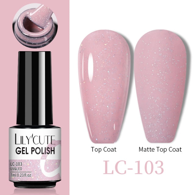 LILYCUTE Thermal Nail Gel Polish 3 Layers Temperature Shiny Color nail polish hozanas4life