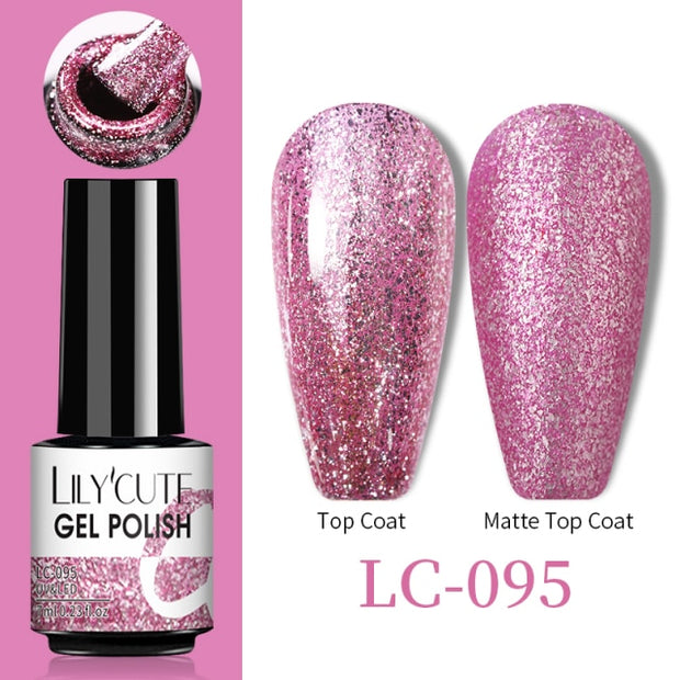 LILYCUTE Thermal Nail Gel Polish 3 Layers Temperature Shiny Color nail polish hozanas4life LC-095  