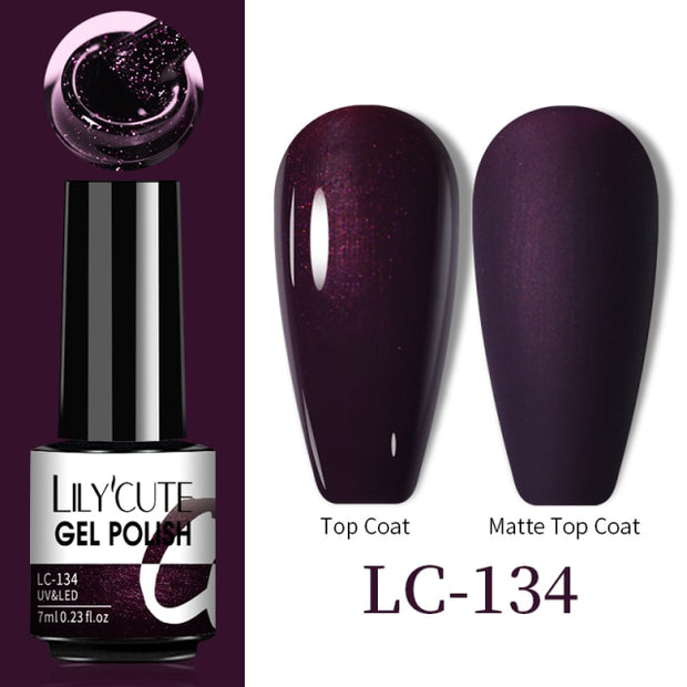LILYCUTE Thermal Nail Gel Polish 3 Layers Temperature Shiny Color nail polish hozanas4life LC-134  