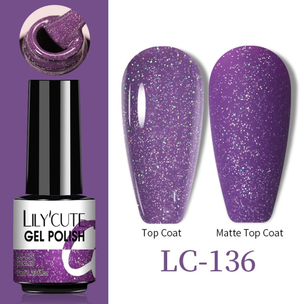 LILYCUTE Thermal Nail Gel Polish 3 Layers Temperature Shiny Color nail polish hozanas4life LC-136  