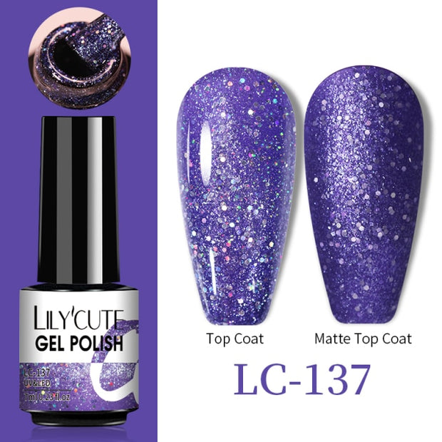 LILYCUTE Thermal Nail Gel Polish 3 Layers Temperature Shiny Color nail polish hozanas4life LC-137  