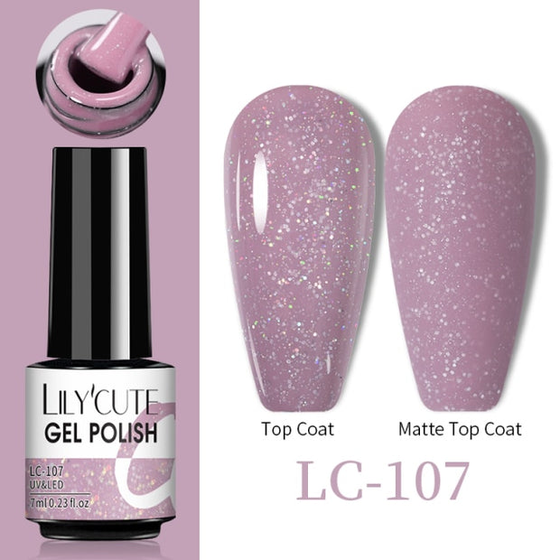 LILYCUTE Thermal Nail Gel Polish 3 Layers Temperature Shiny Color nail polish hozanas4life LC-107  