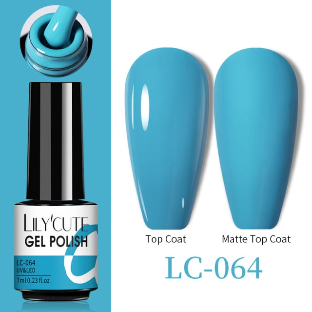 LILYCUTE Thermal Nail Gel Polish 3 Layers Temperature Shiny Color nail polish hozanas4life LC-064  