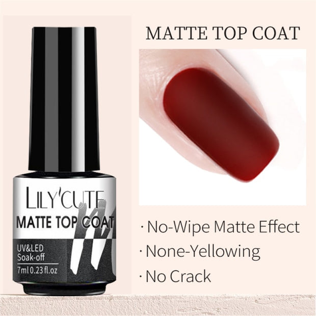 LILYCUTE Thermal Nail Gel Polish 3 Layers Temperature Shiny Color nail polish hozanas4life Matte Top  