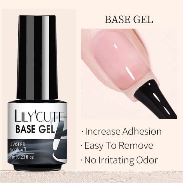 LILYCUTE Thermal Nail Gel Polish 3 Layers Temperature Shiny Color nail polish hozanas4life Base Gel  
