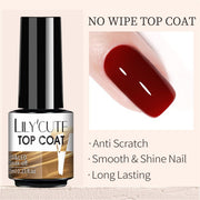 LILYCUTE Thermal Nail Gel Polish 3 Layers Temperature Shiny Color nail polish hozanas4life Top Coat  