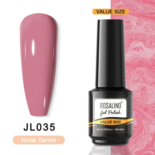 ROSALIND Gel Nail Polish Plastic Bottle 70Colors Gel Polish nail polish hozanas4life RAI-JL035  