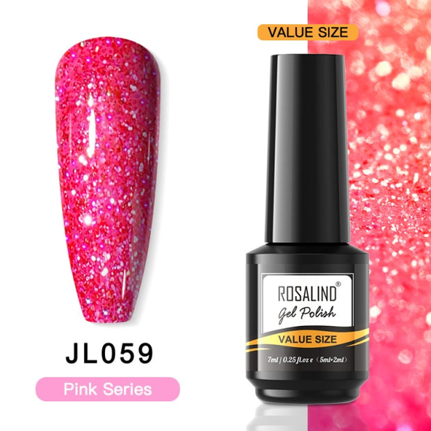ROSALIND Gel Nail Polish Plastic Bottle 70Colors Gel Polish nail polish hozanas4life RAI-JL059  